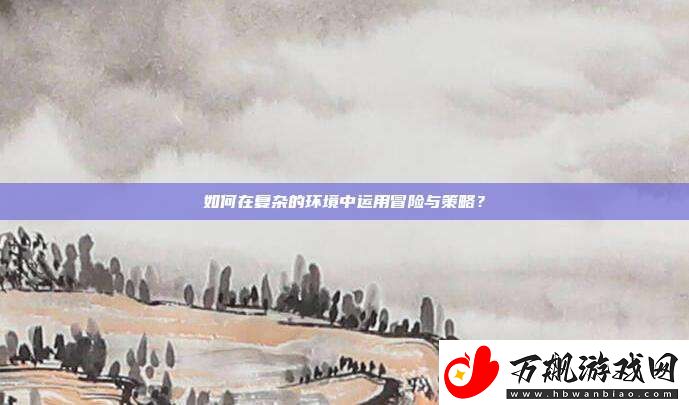 如何在复杂的环境中运用冒险与策略