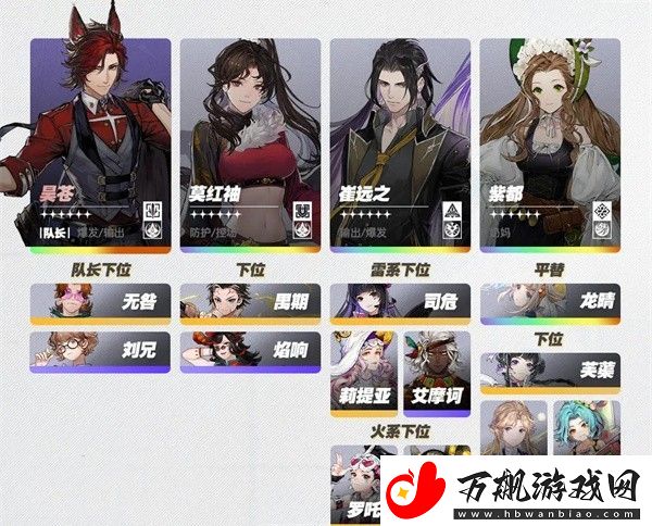白荆回廊火雷队搭配推荐