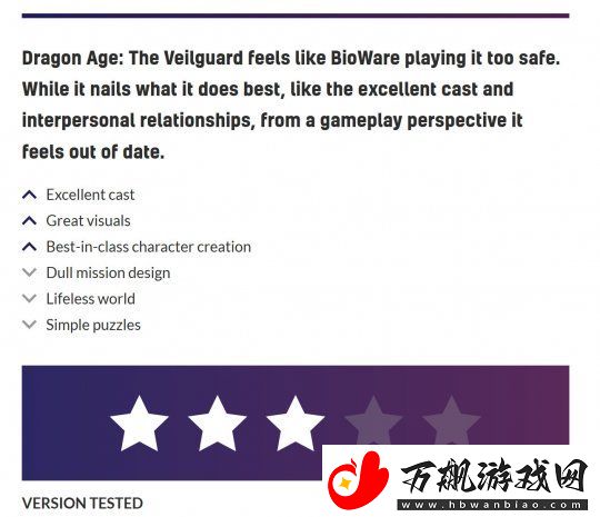 龙腾世纪：影障守护者VGC-6分-GameSpot-7分