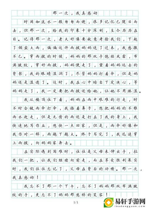 那一次妈妈没有拒绝我600字