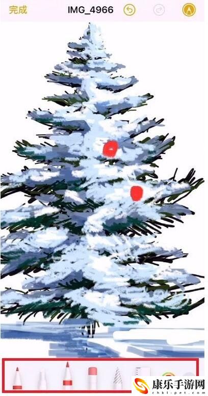 苹果手机备忘录画圣诞树教程