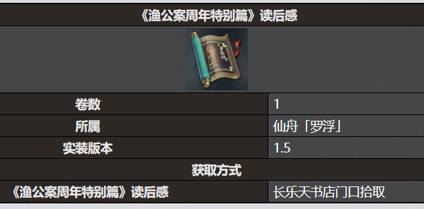 《星穹铁道》渔公案周年特别篇读后感书籍收录